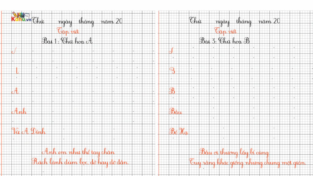 Mẫu chữ cái hoa luyện chữ đẹp
